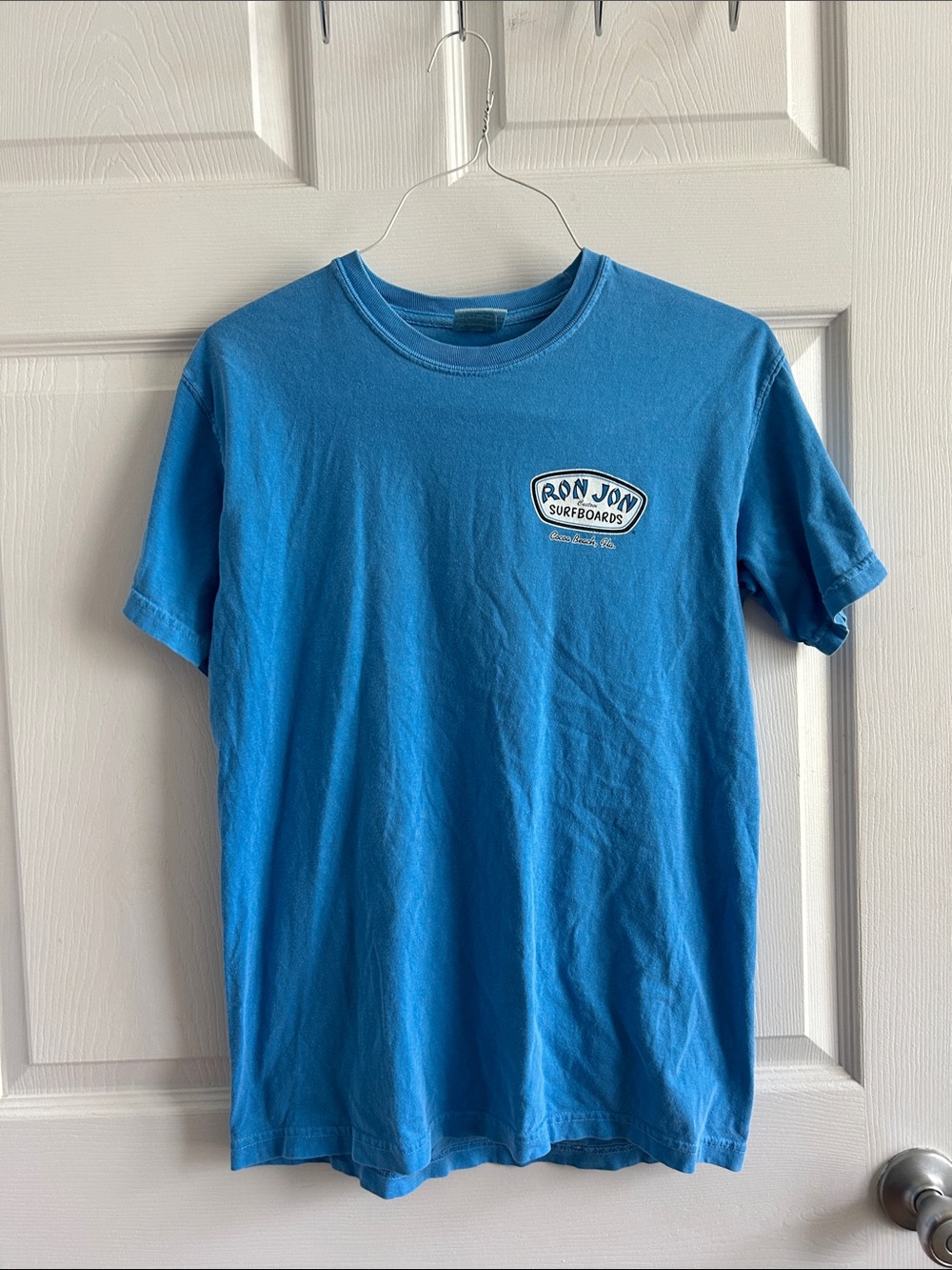 Comfort Colors Bon Joy Surfboards Tee in Bright Blue